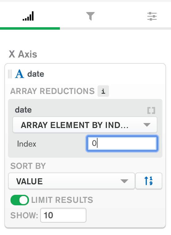 X Axis array reduction